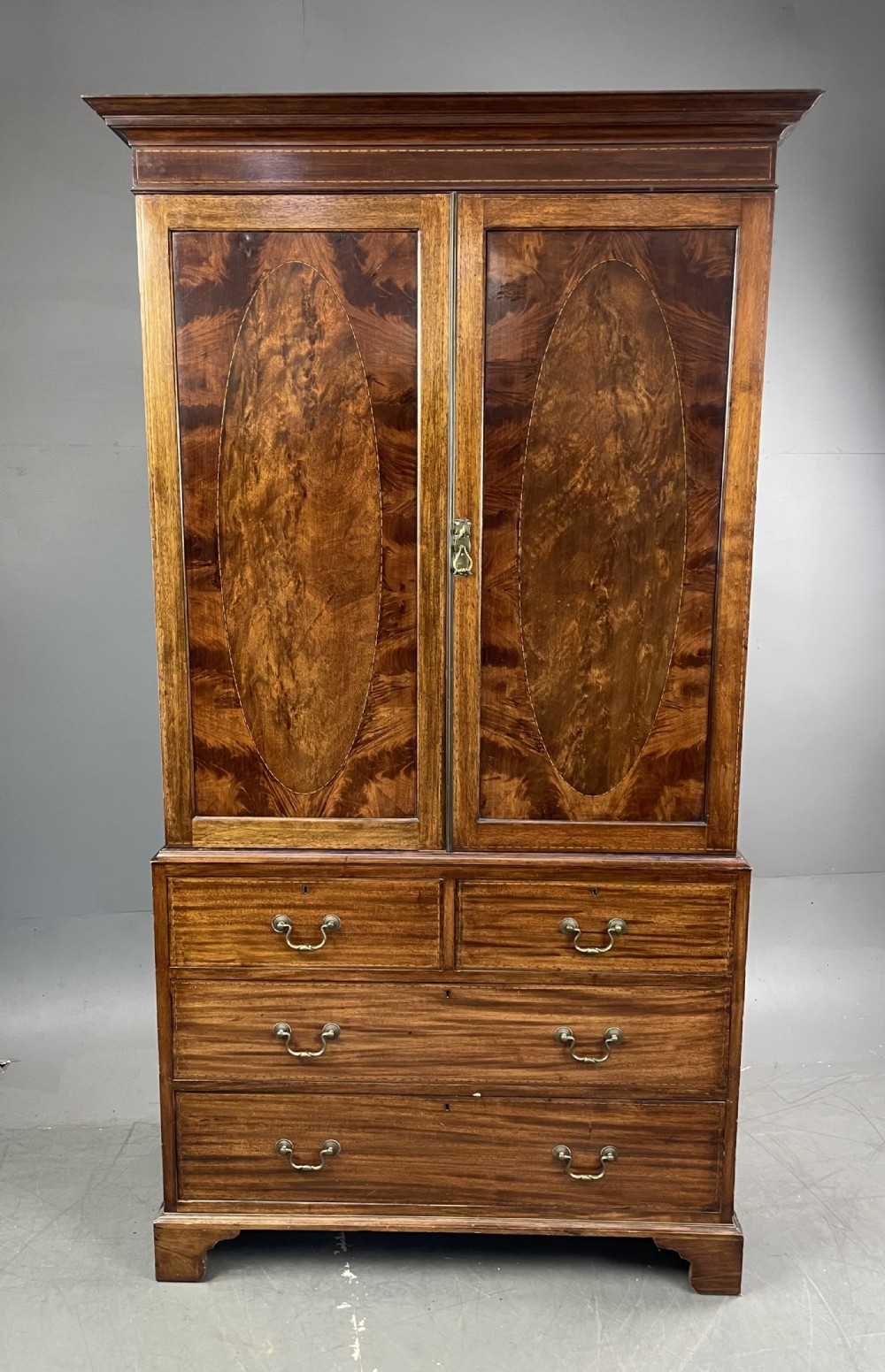 Mahogany linen press 