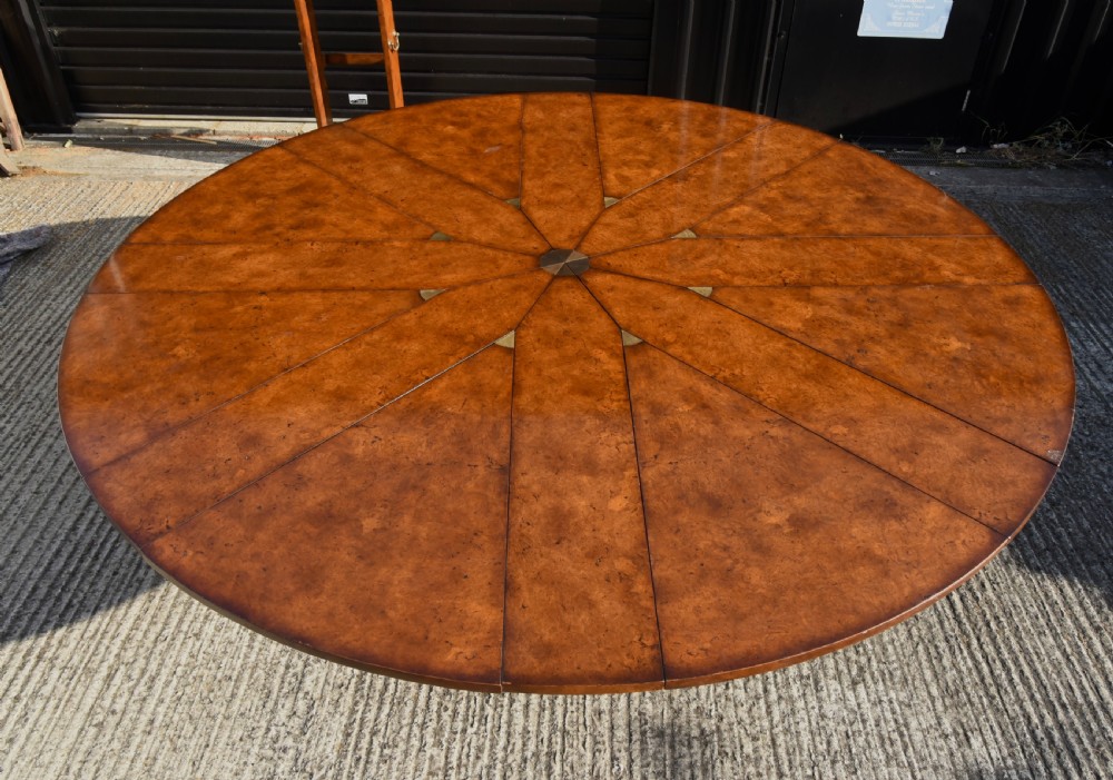 Burr oak Jupe table round dining table  View III