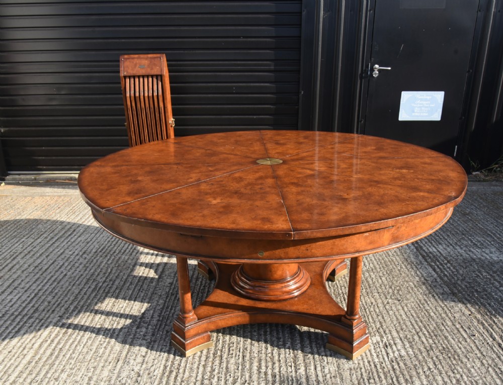Burr oak Jupe table round dining table  View IV