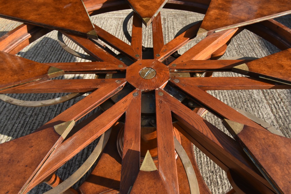 Burr oak Jupe table round dining table  View VII