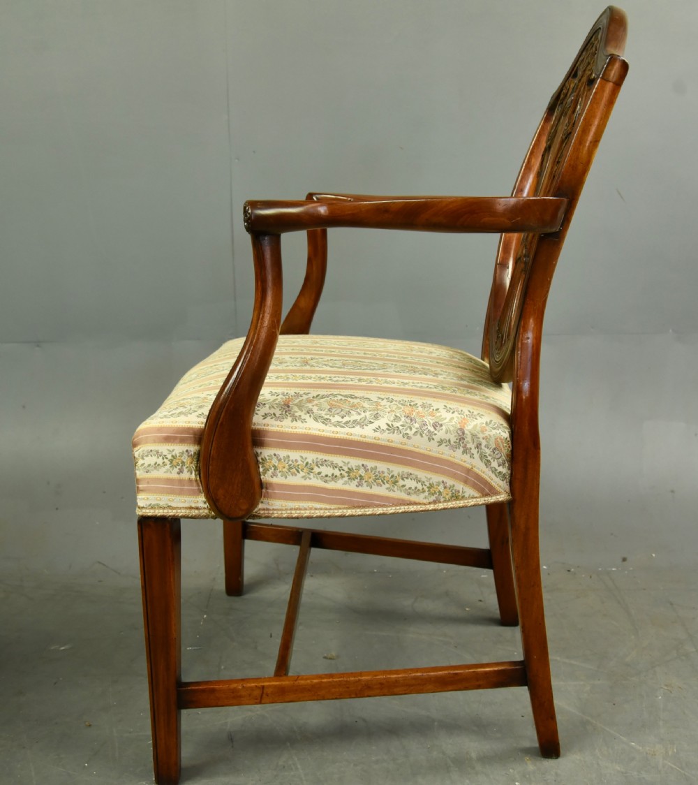set of eight Georgian Hepplewhite dining chairs  View III