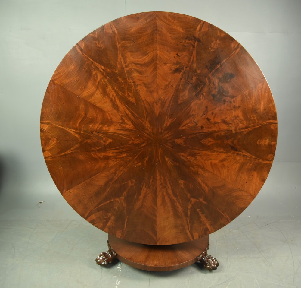 Regency mahogany round dining table 