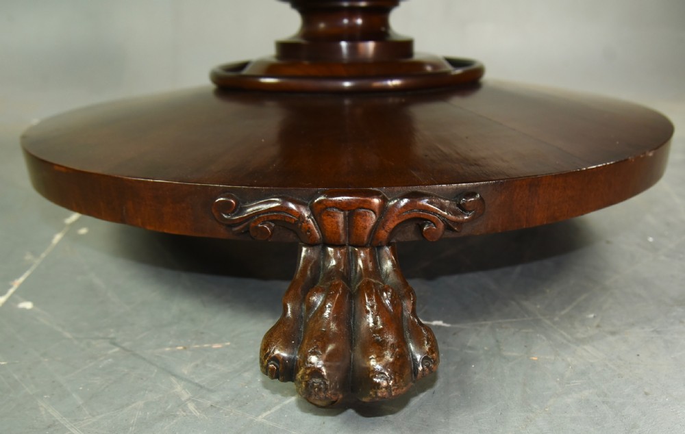 Regency mahogany round dining table  View IV