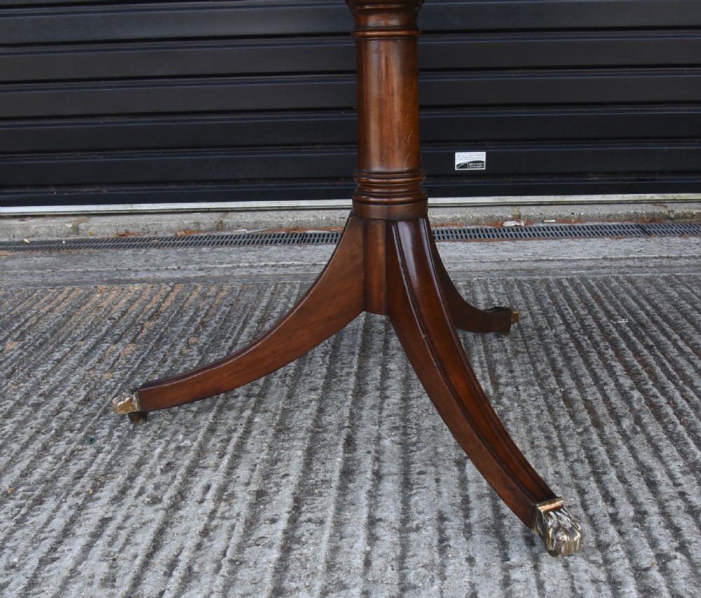 large regency style twin pillar dining table  View VI