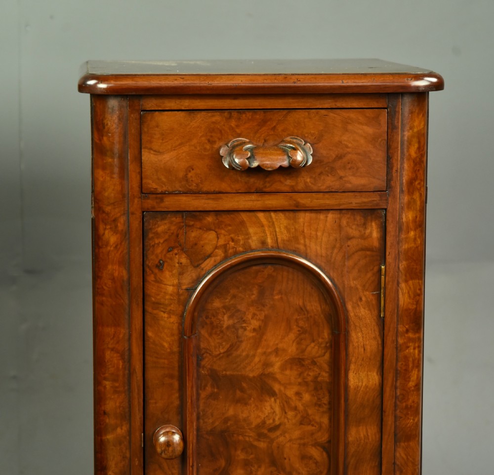 Pair of Victorian walnut bedside cabinets  View VI