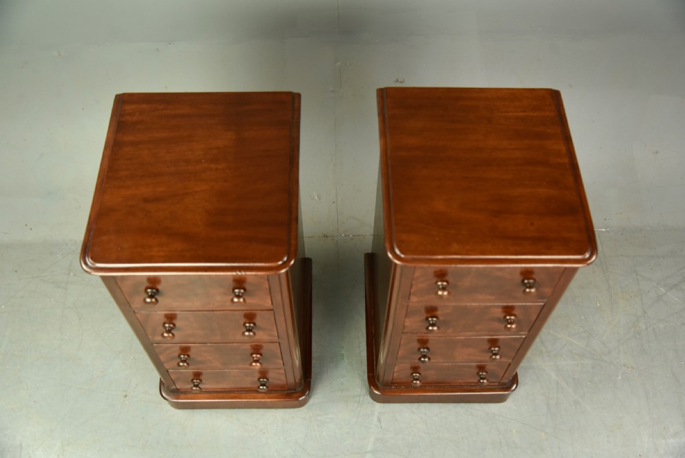 Pair of  Victorian bedside chests of drawers cabinets  View VI