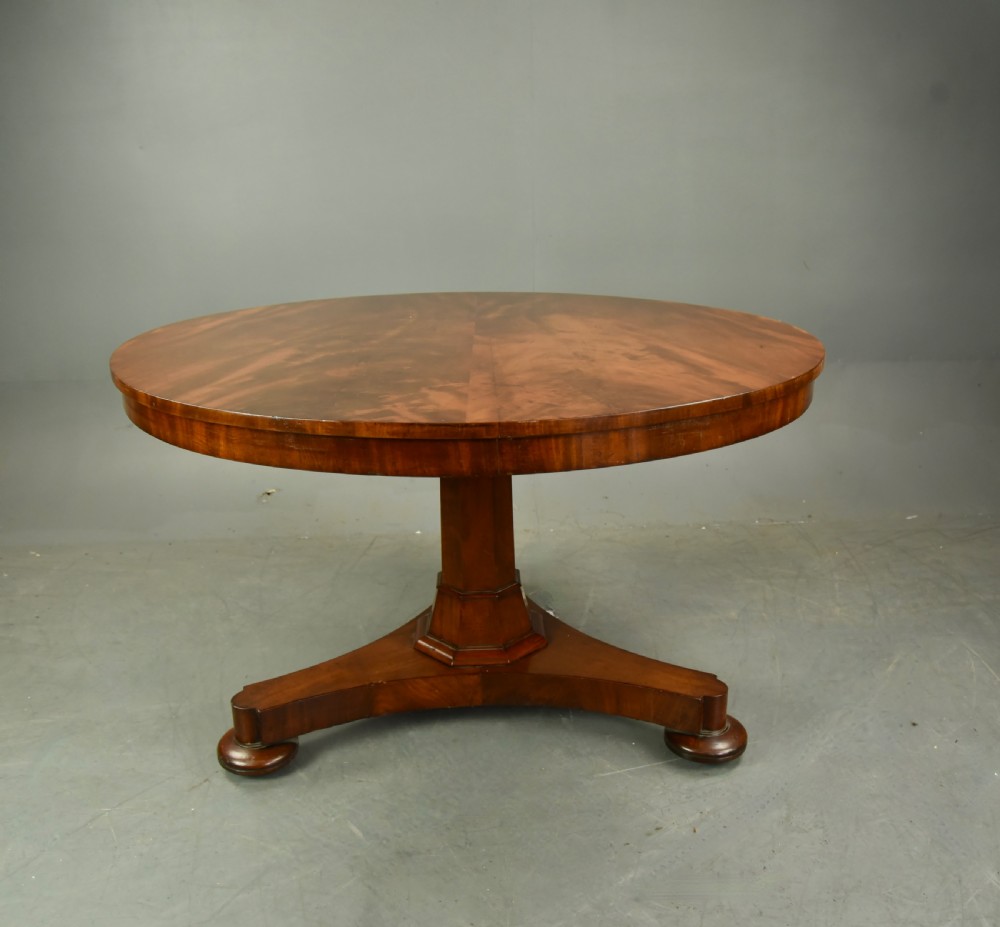 Victorian mahogany round mahogany dining table  View II