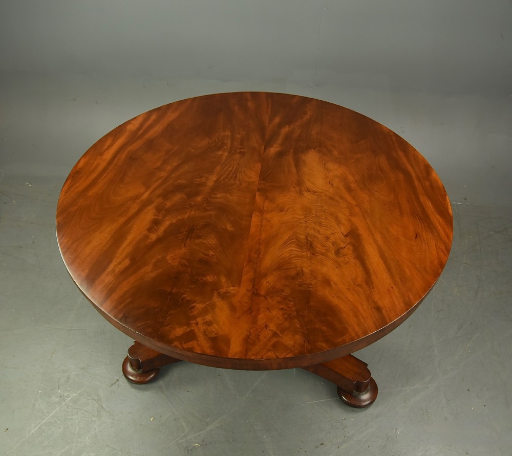Victorian mahogany round mahogany dining table  View III