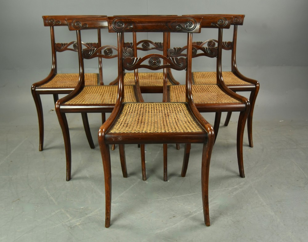 set of six Regency rosewood dining chairs  View II