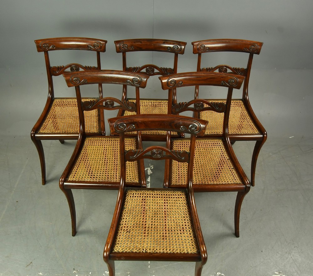 set of six Regency rosewood dining chairs  View III