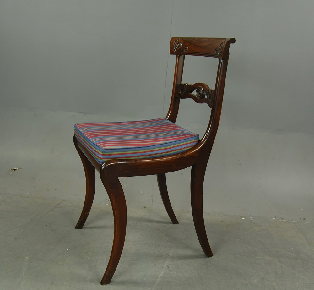 set of six Regency rosewood dining chairs  View V