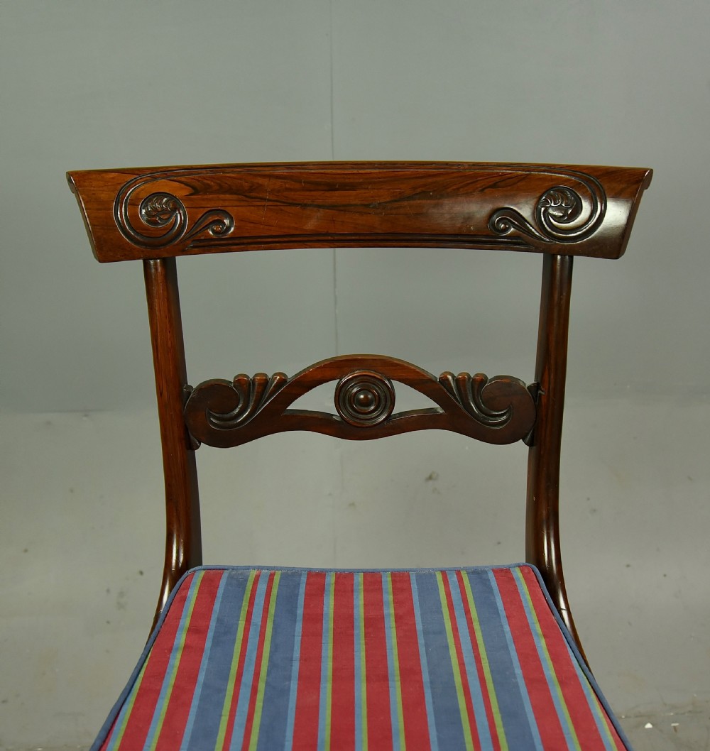set of six Regency rosewood dining chairs  View VII