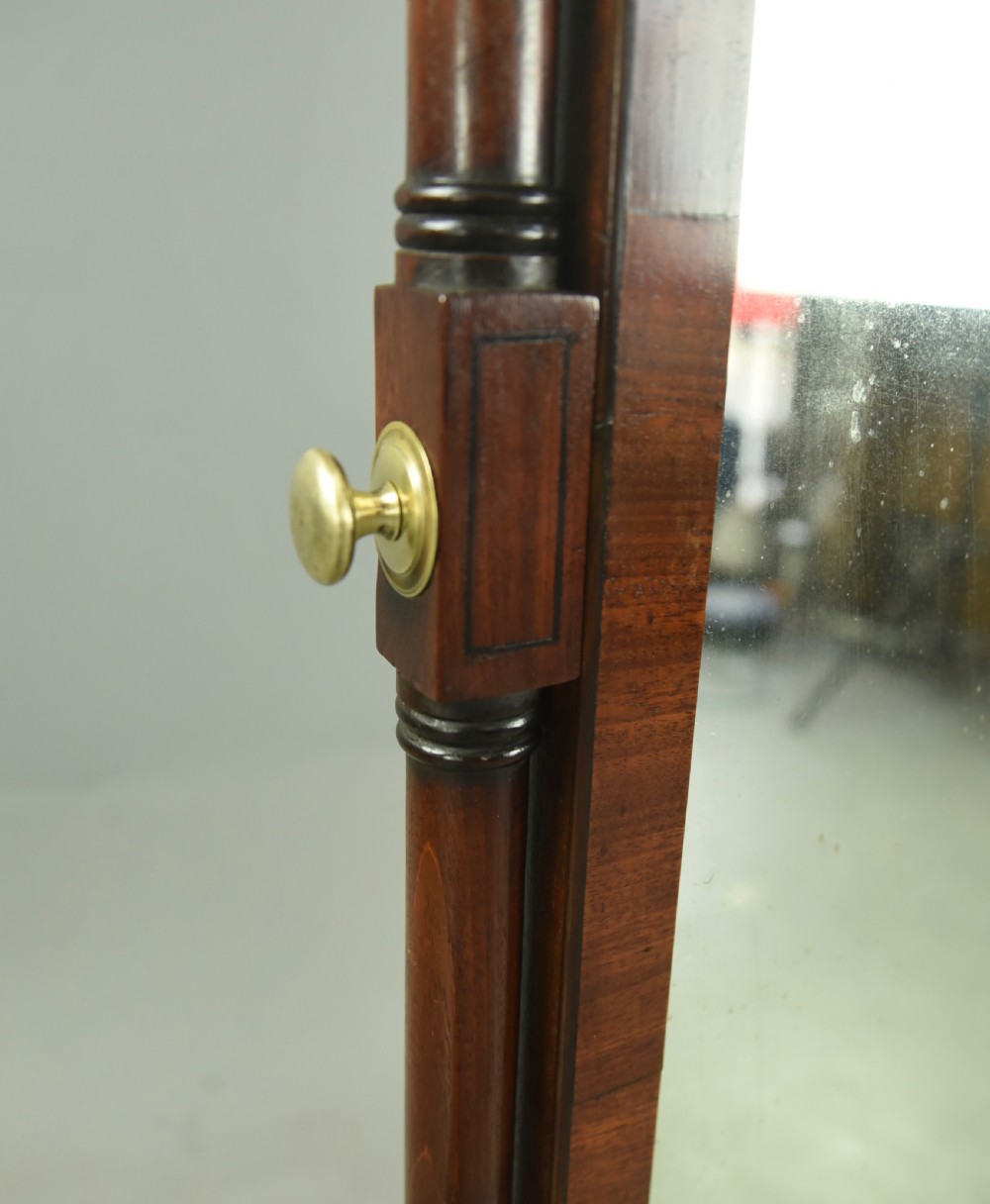 Regency mahogany cheval mirror  View V