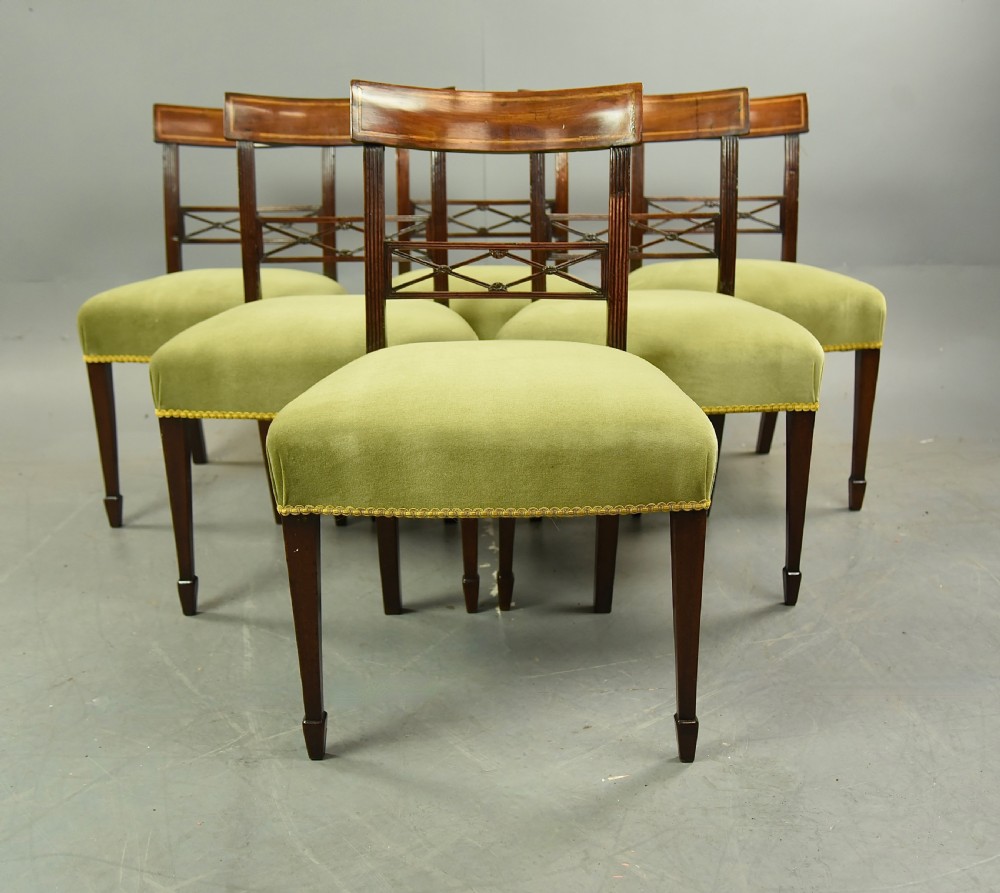 set of six Regency mahogany dining chairs 