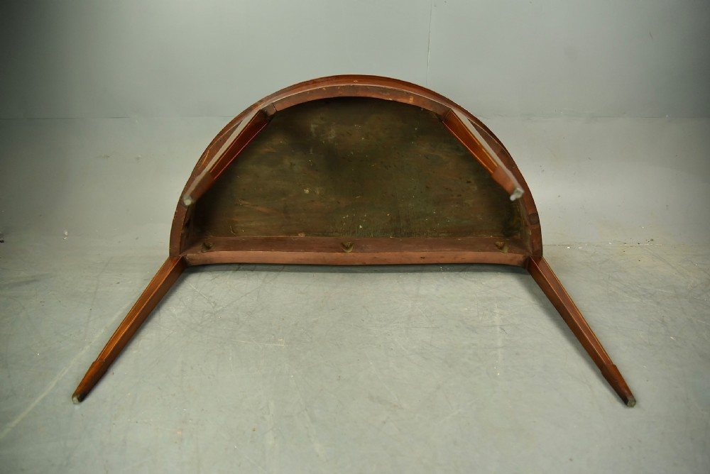 Pair of Georgian mahogany demi lune console tables  View VI