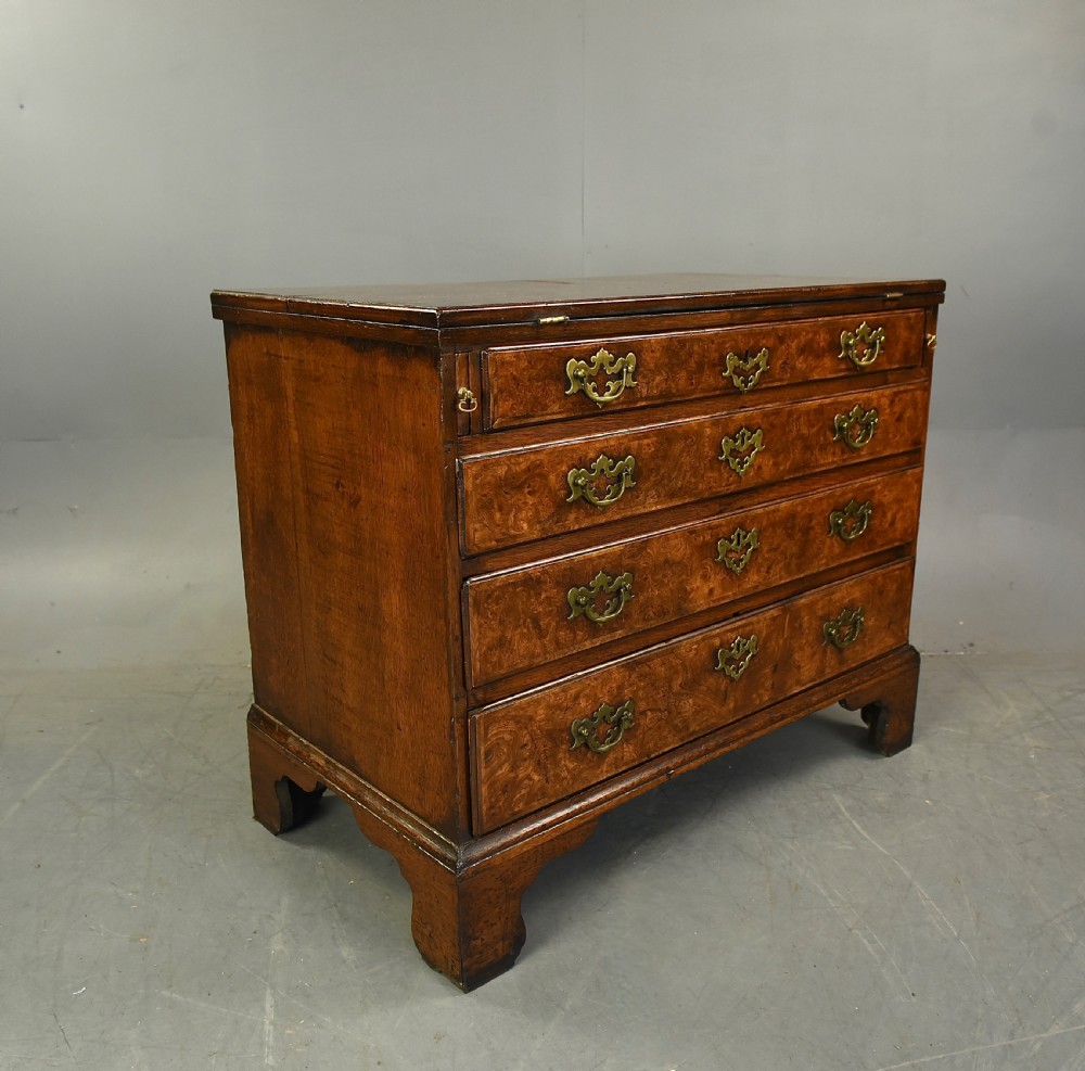 18th century burr walnut bachelors chest of drawers  View II