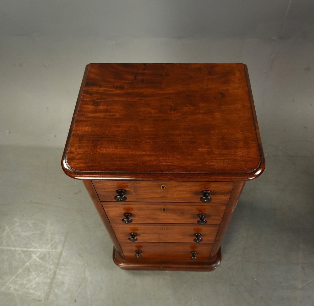 Victorian pair of mahogany bedside chests of drawers  View VI