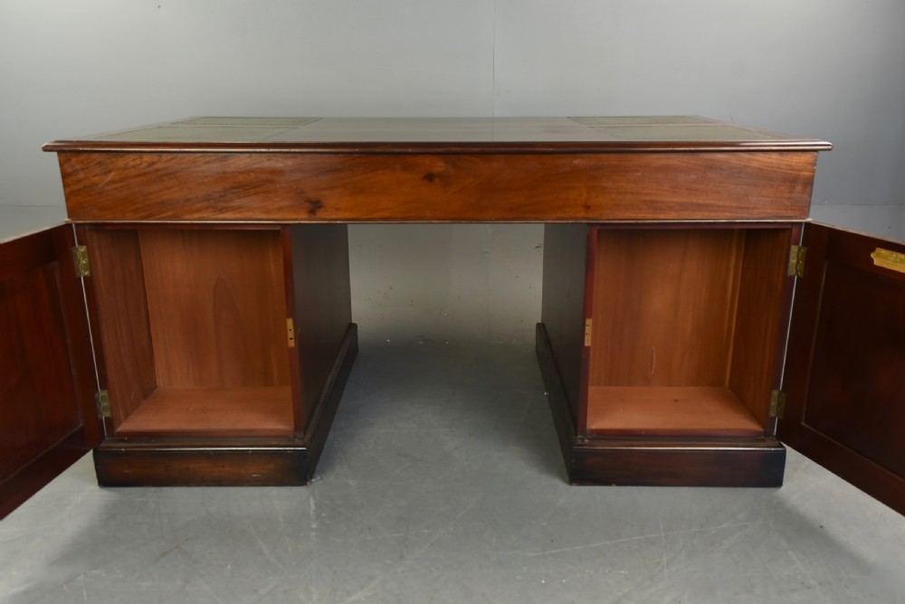 Victorian mahogany pedestal desk  View VI
