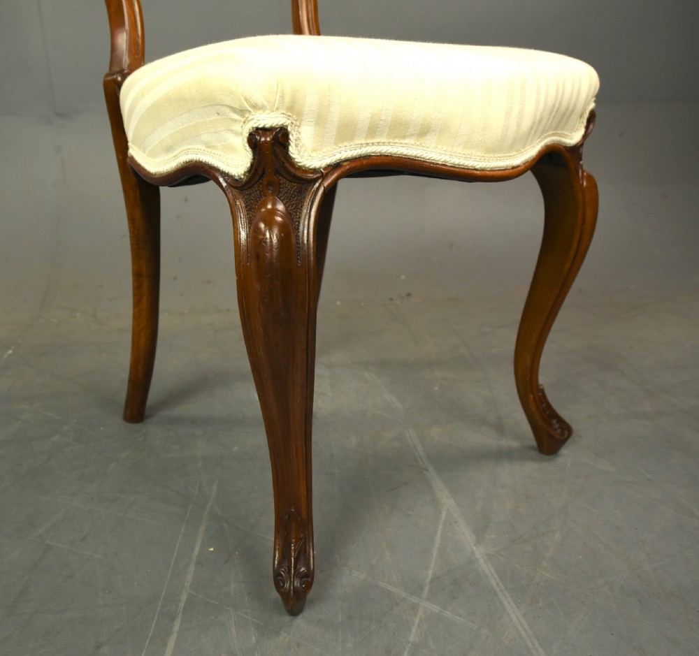 set of eight Victorian mahogany dining chairs  View X
