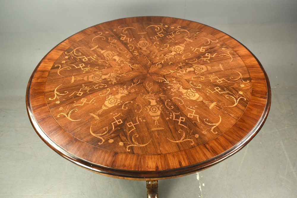 Victorian  inlaid walnut centre table  View IV