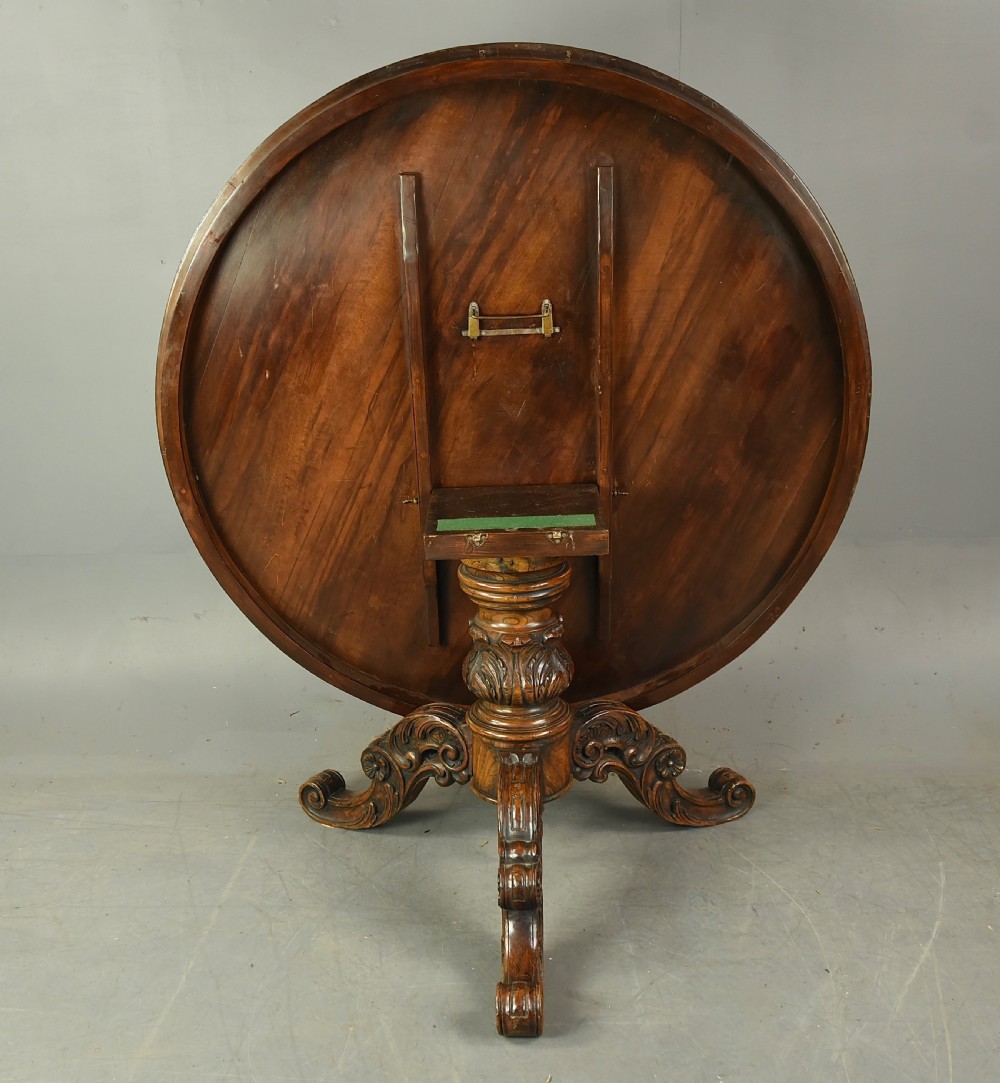 Victorian  inlaid walnut centre table  View V