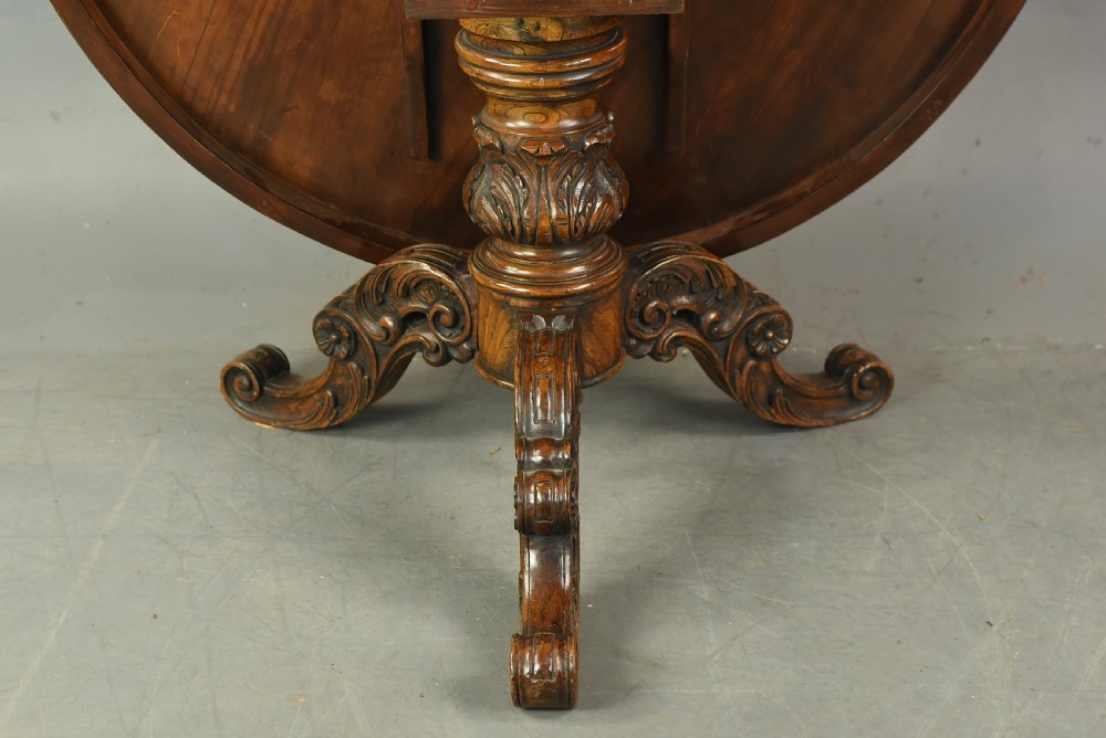 Victorian  inlaid walnut centre table  View VI