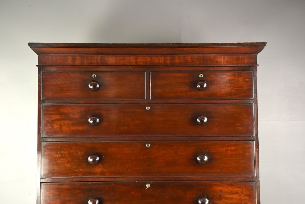 Large 19th century mahogany chest on chest  View V