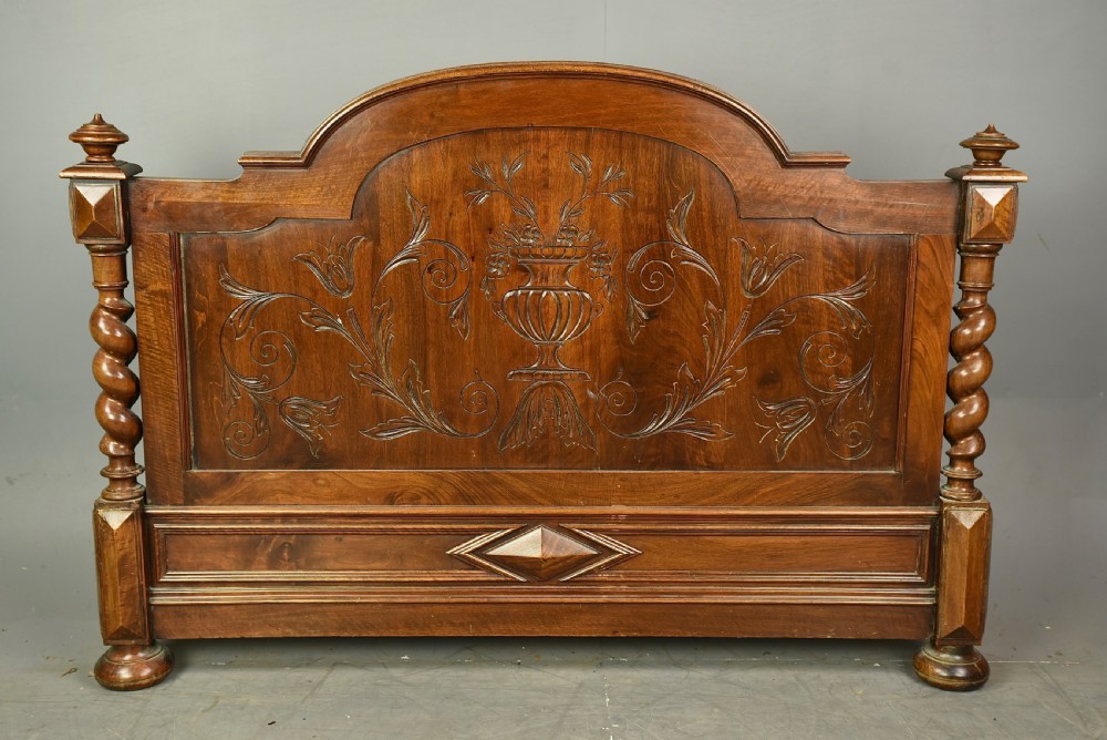 19th Century French walnut king size bed  View IV