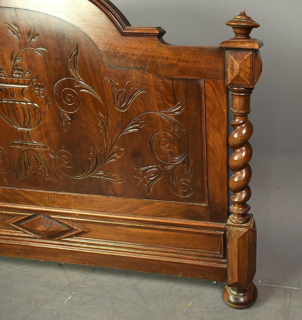 19th Century French walnut king size bed  View IX