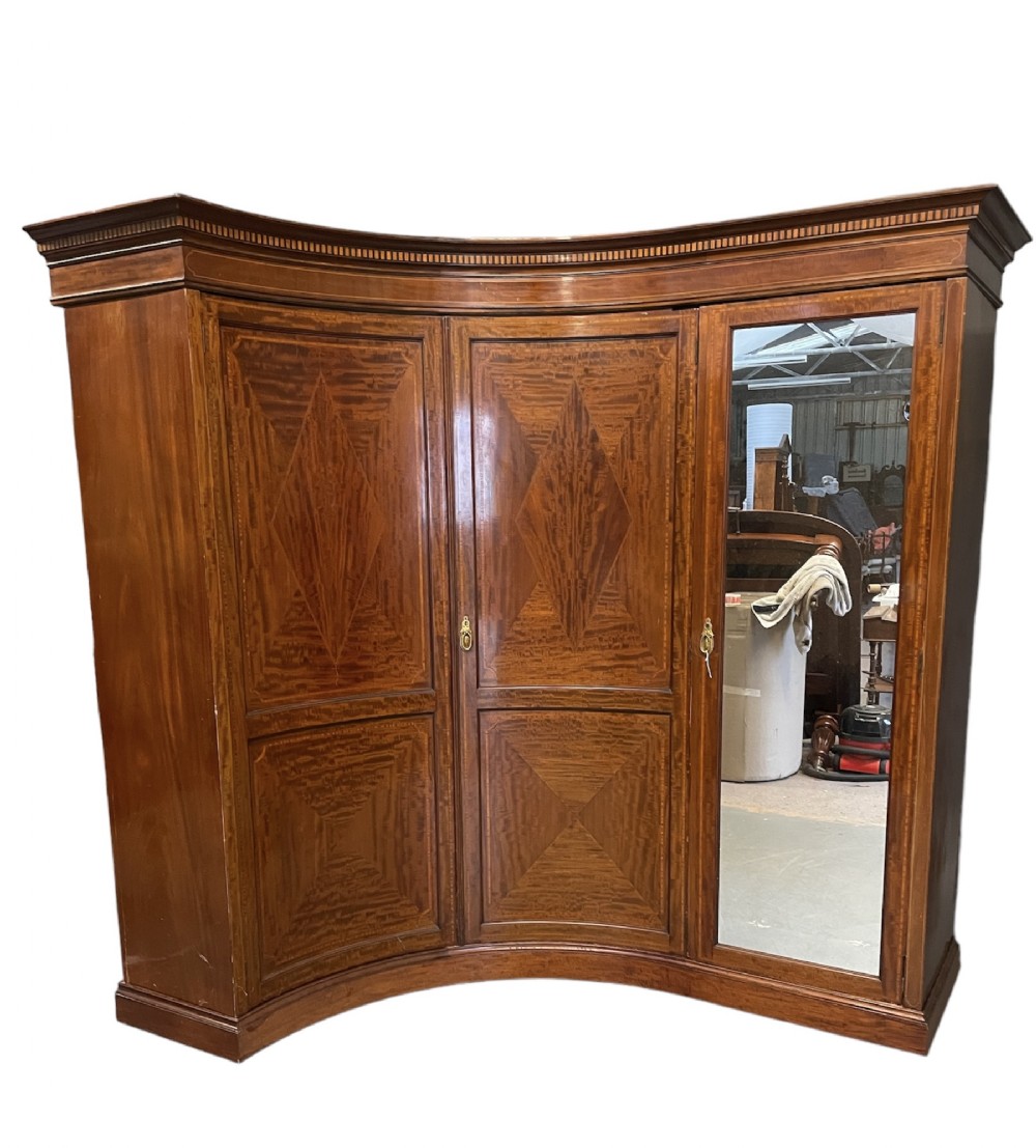 Antique mahogany compactum corner wardrobe 