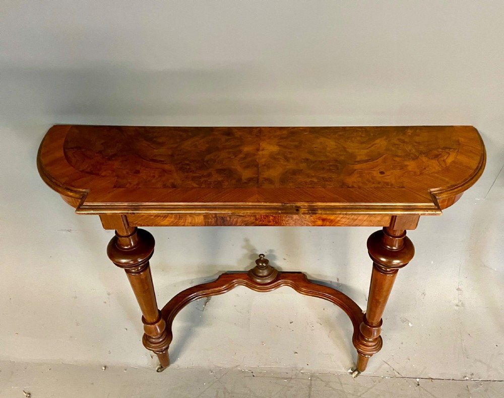 Pair of  walnut console tables  View III