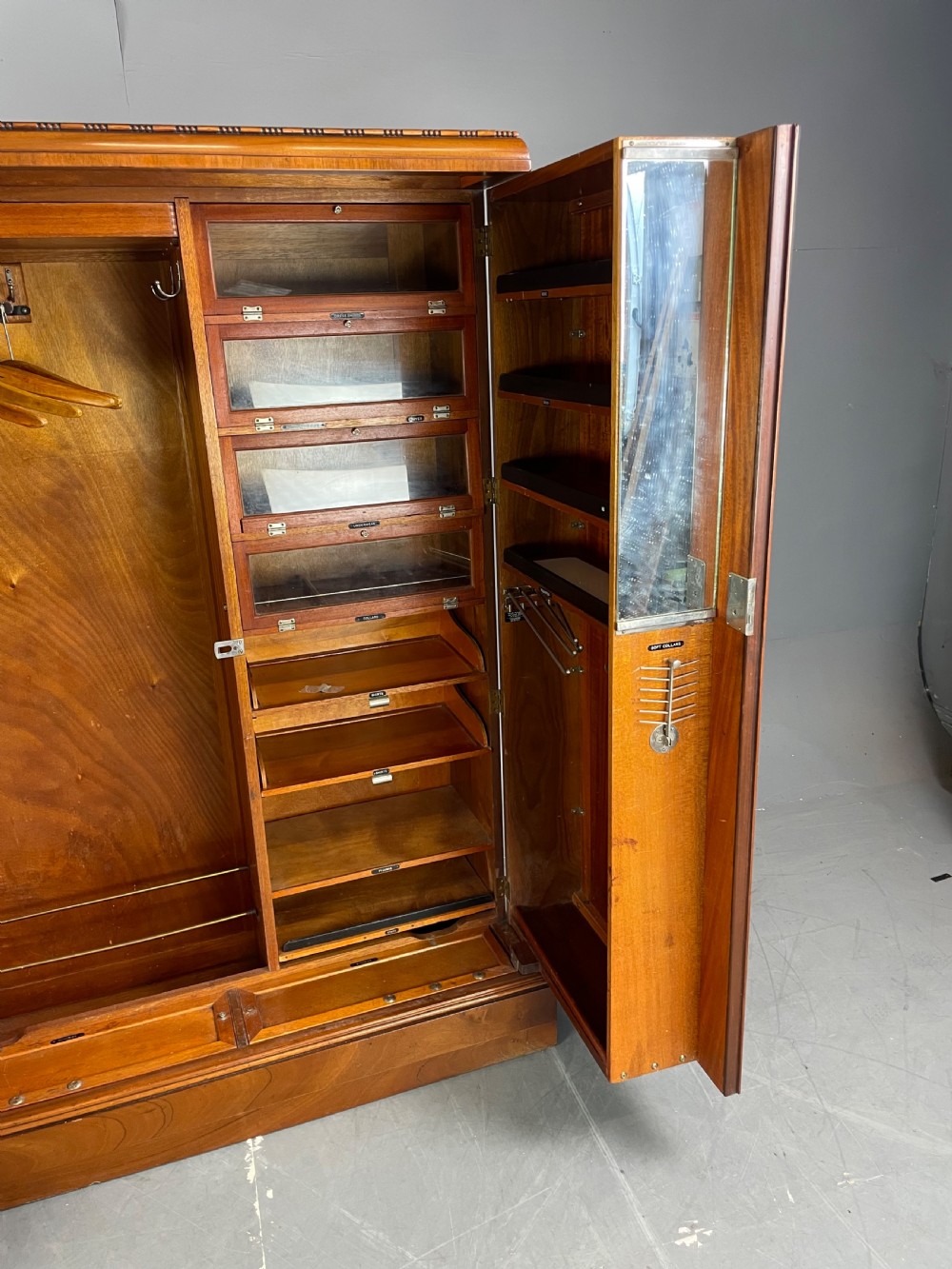 Art Deco deep door walnut compactum wardrobe  View V