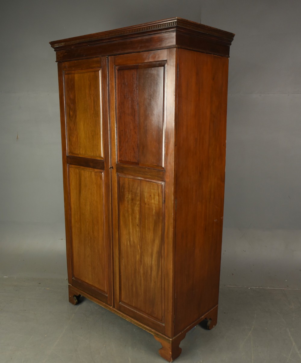 Antique mahogany double wardrobe 