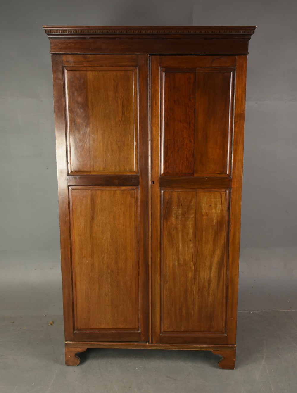 Antique mahogany double wardrobe  View II