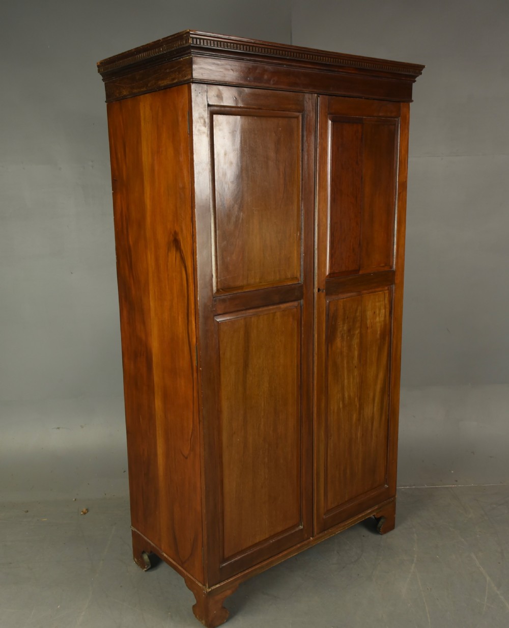 Antique mahogany double wardrobe  View III