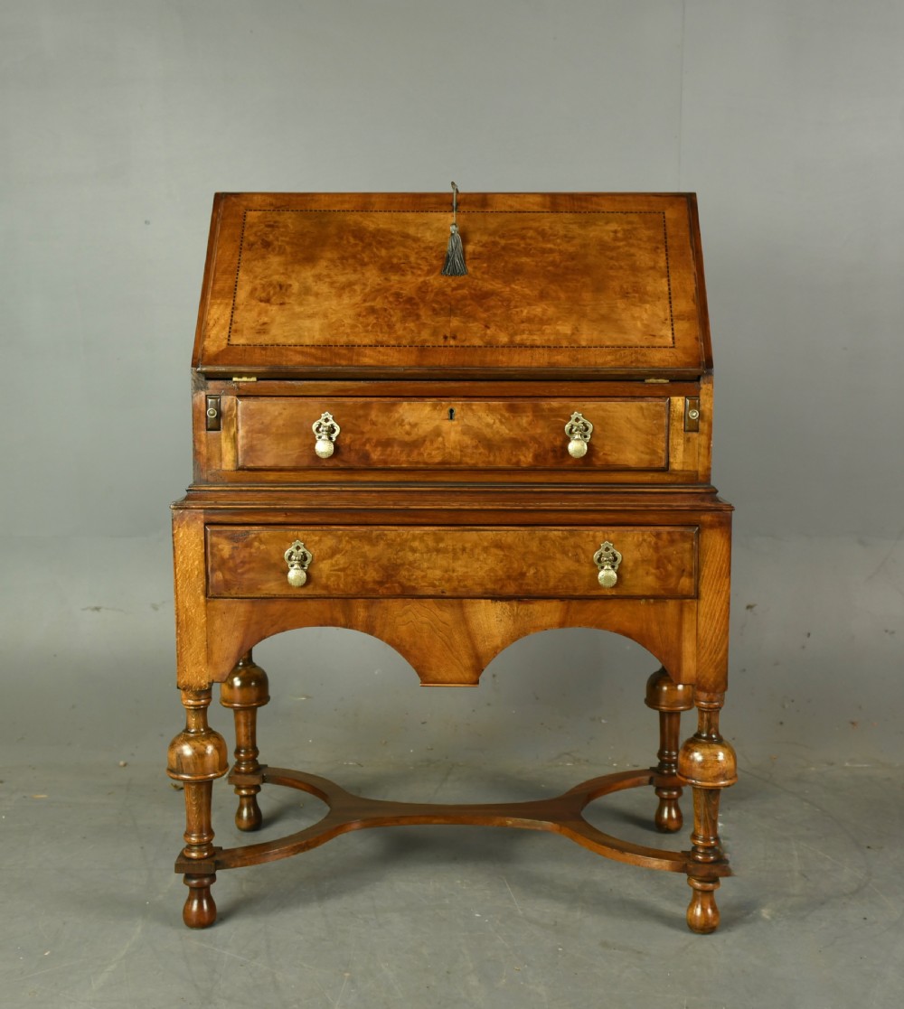Queen Anne style walnut bureau 