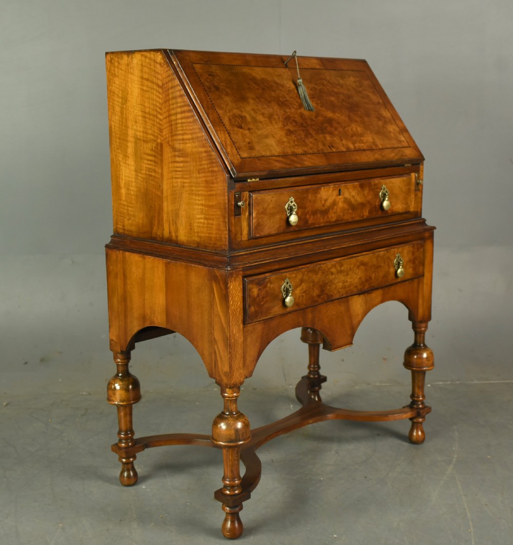 Queen Anne style walnut bureau  View II