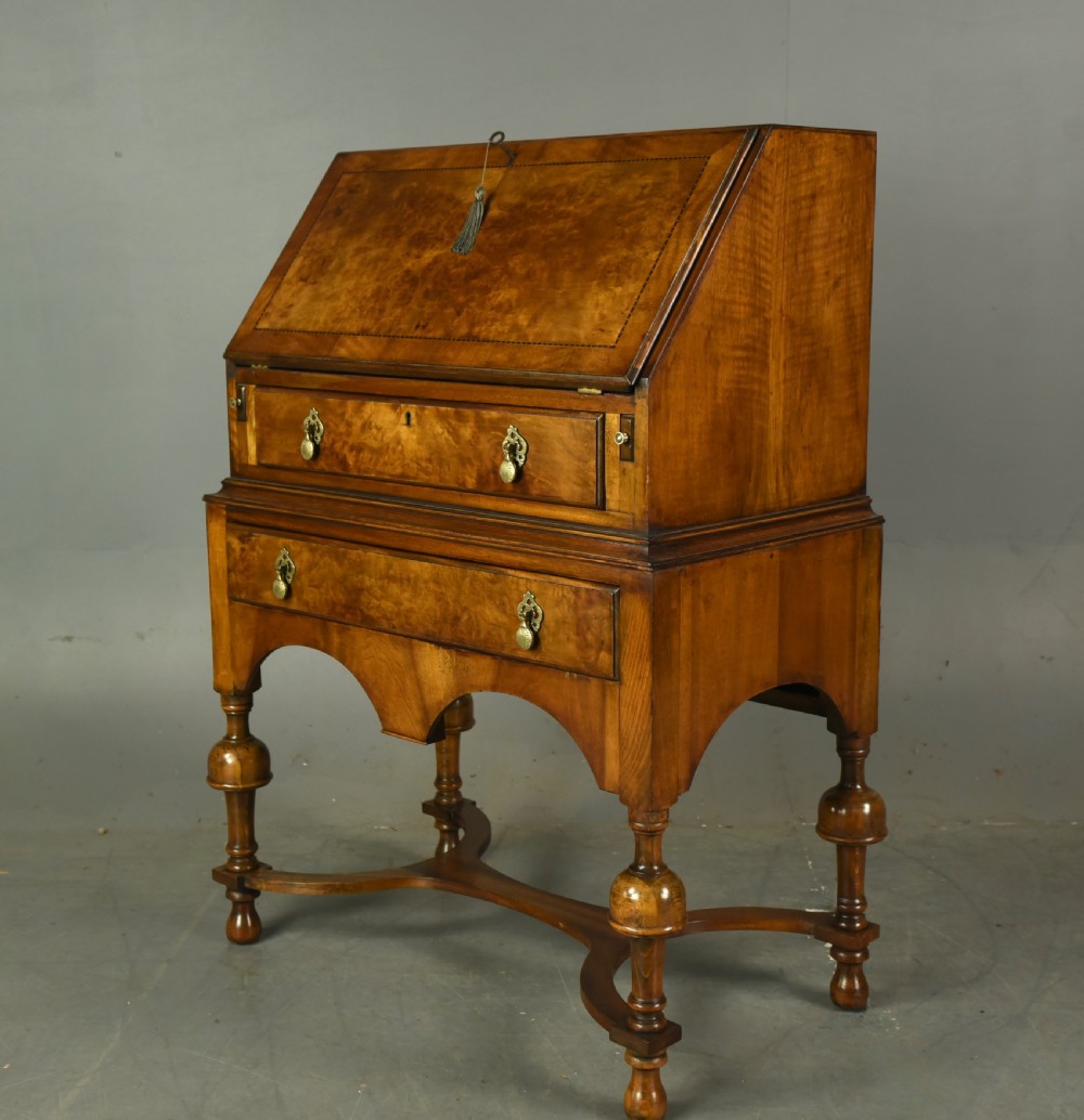 Queen Anne style walnut bureau  View III