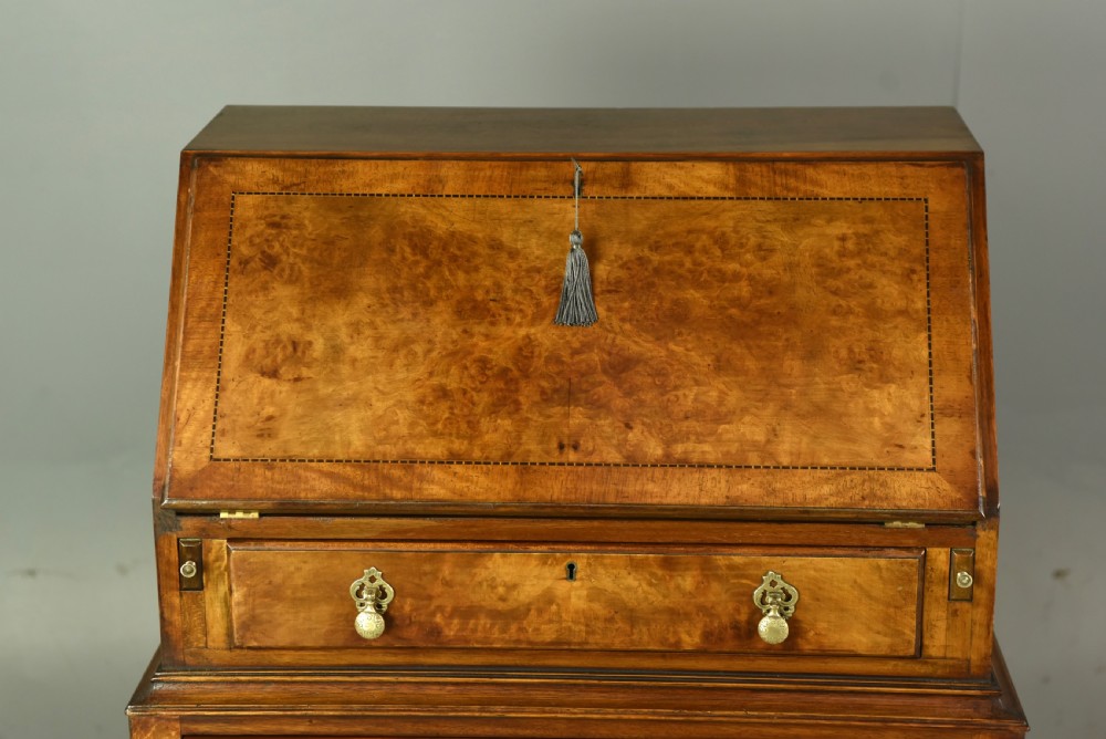 Queen Anne style walnut bureau  View V