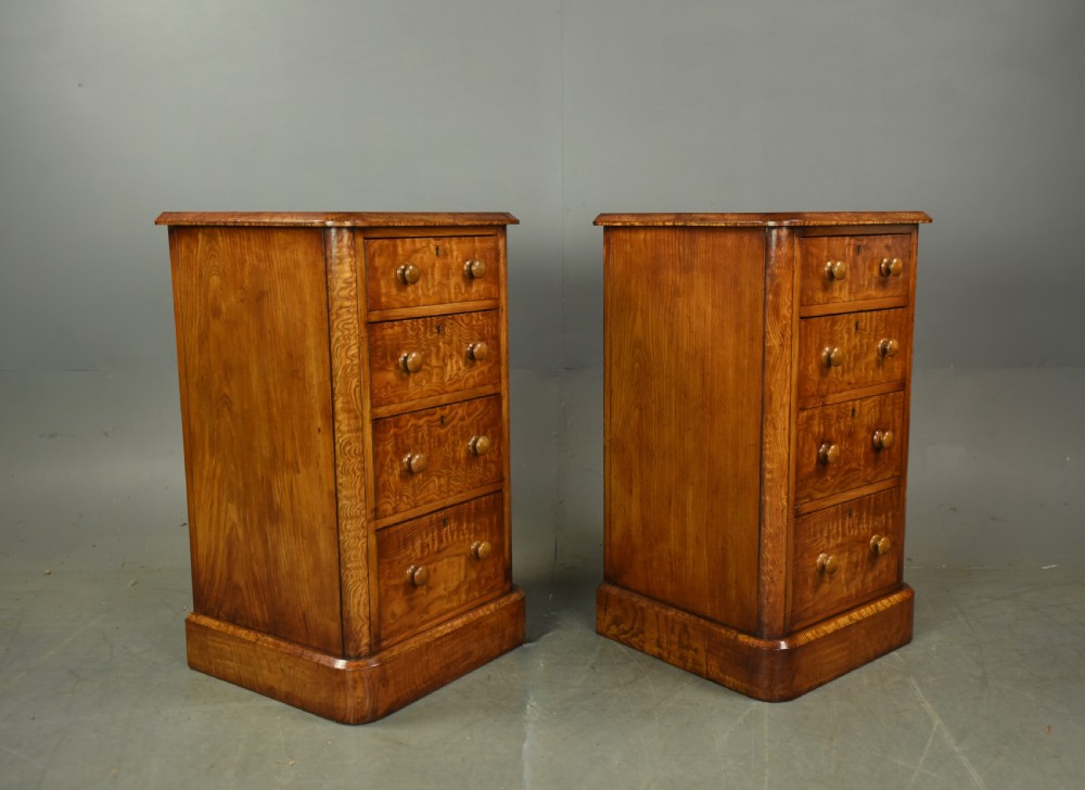 Pair of Victorian bedside chests of drawers  View III
