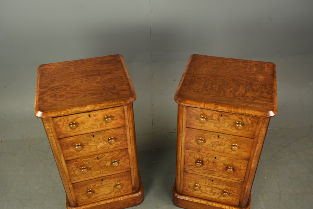 Pair of Victorian bedside chests of drawers  View VI