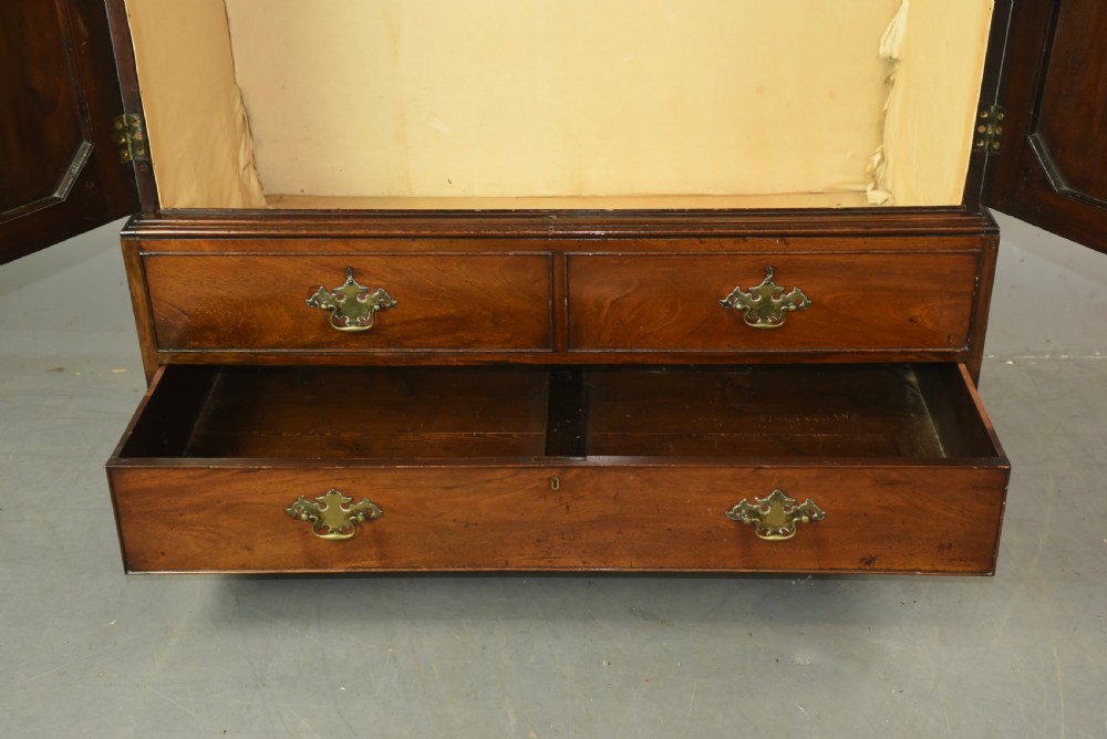 Georgian mahogany two door wardrobe  View V