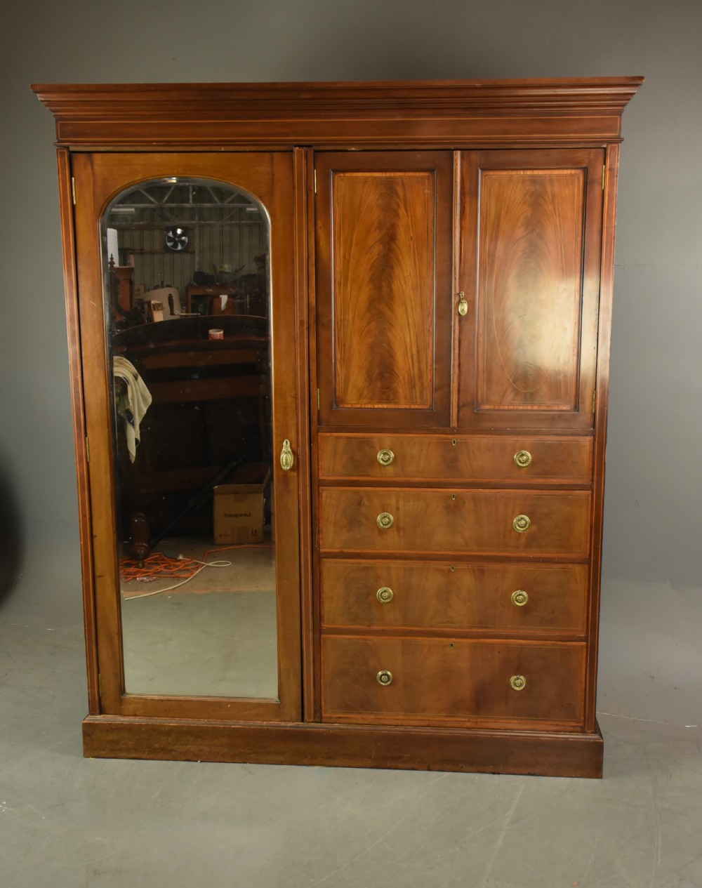 Mahogany compactum wardrobe 