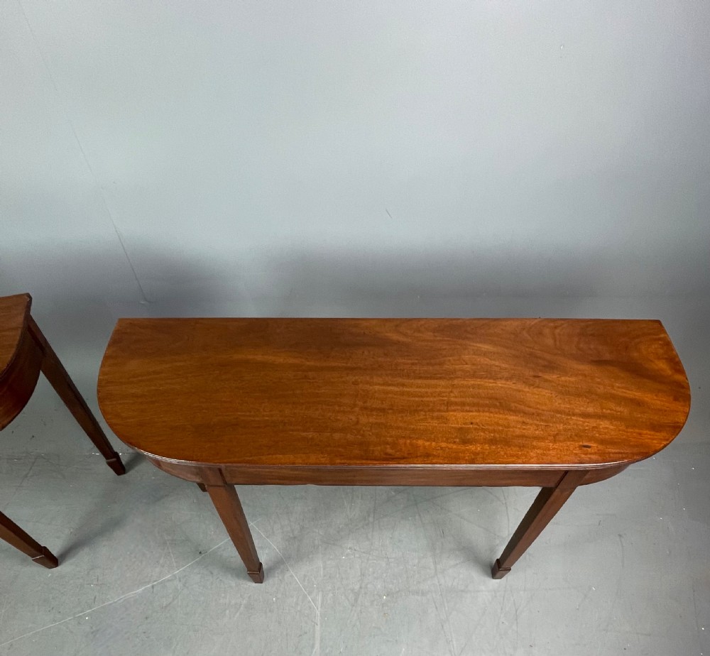 pair of Georgian mahogany console tables  View III