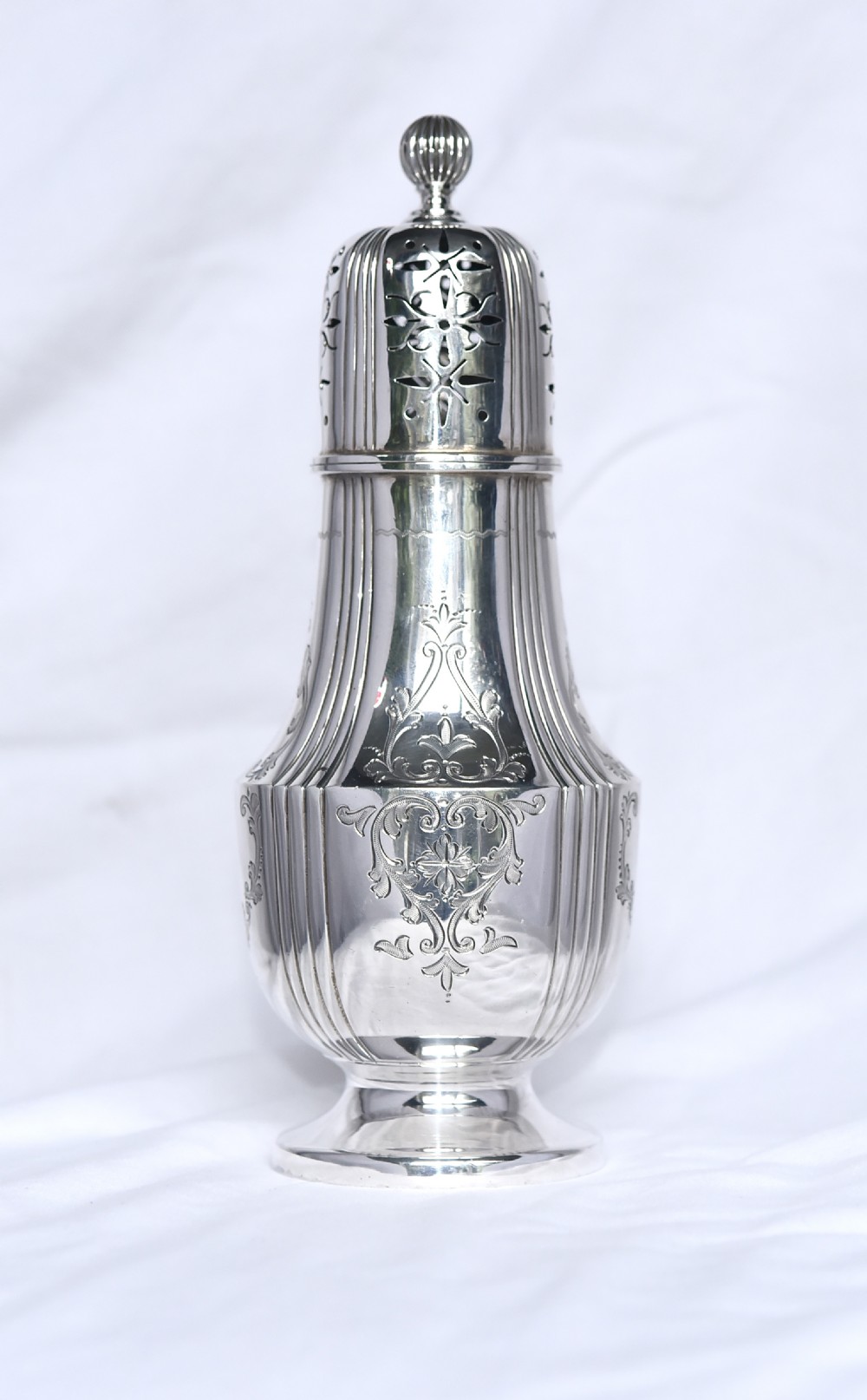 Antique silver sugar sifter Atkin Brothers