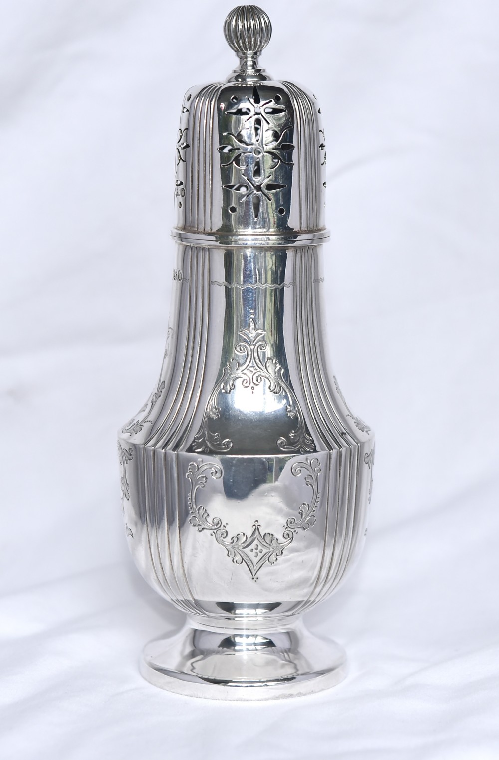 Antique silver sugar sifter Atkin Brothers View II