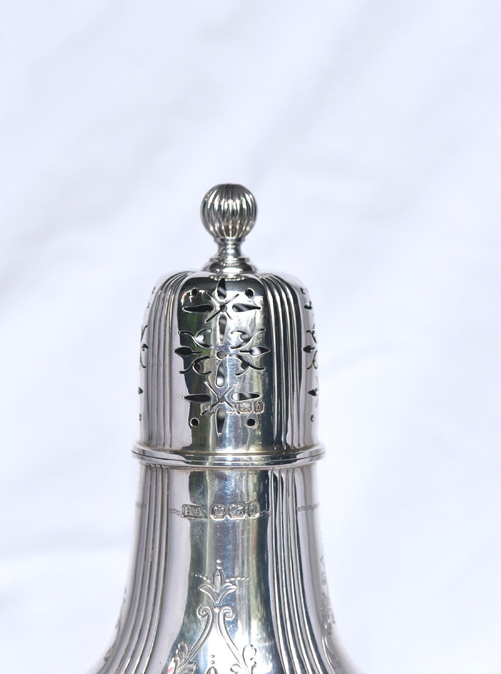 Antique silver sugar sifter Atkin Brothers View IV