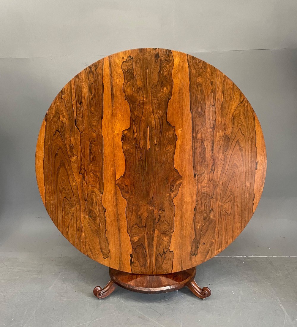 Regency rosewood round dining table  View II