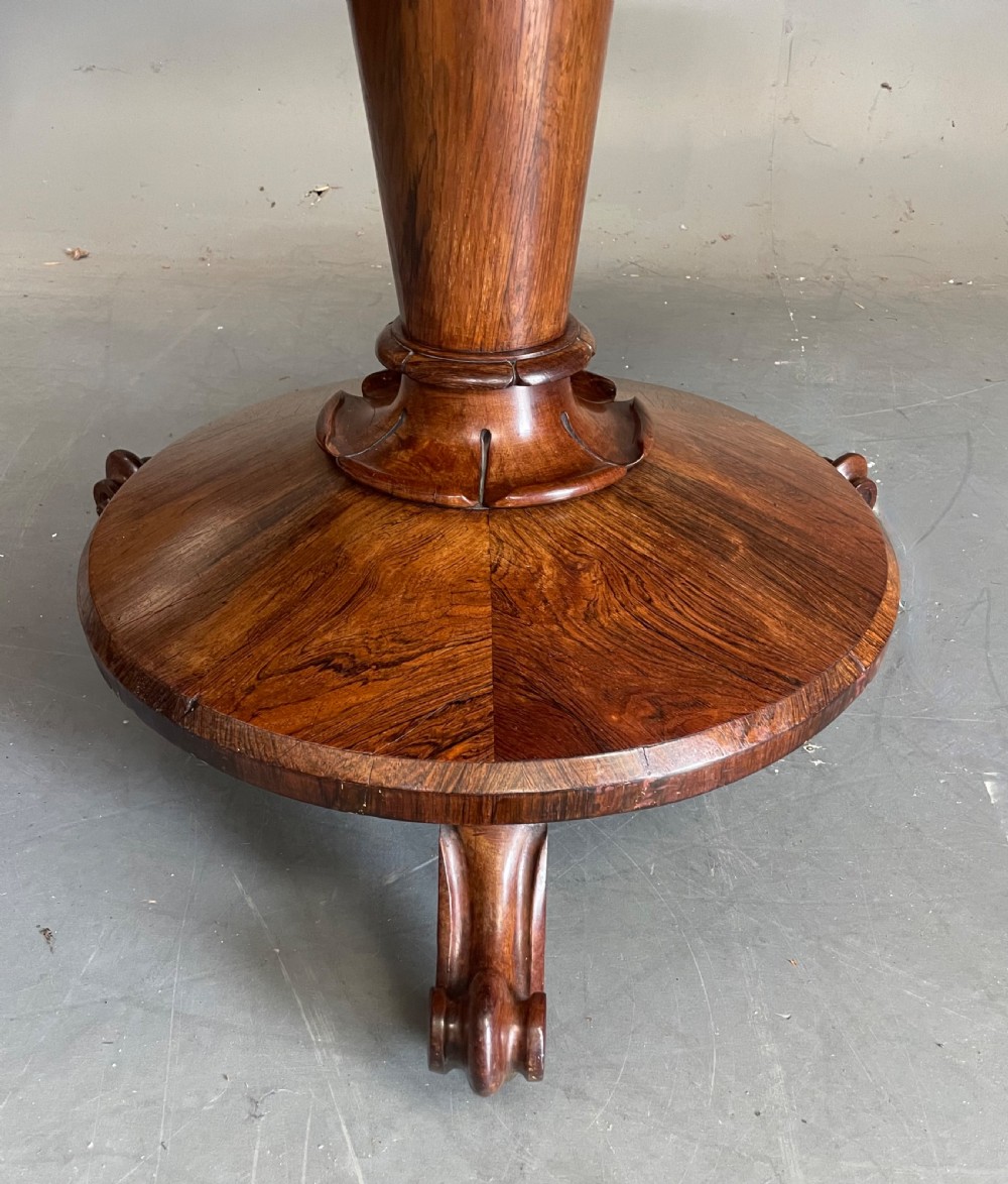 Regency rosewood round dining table  View V
