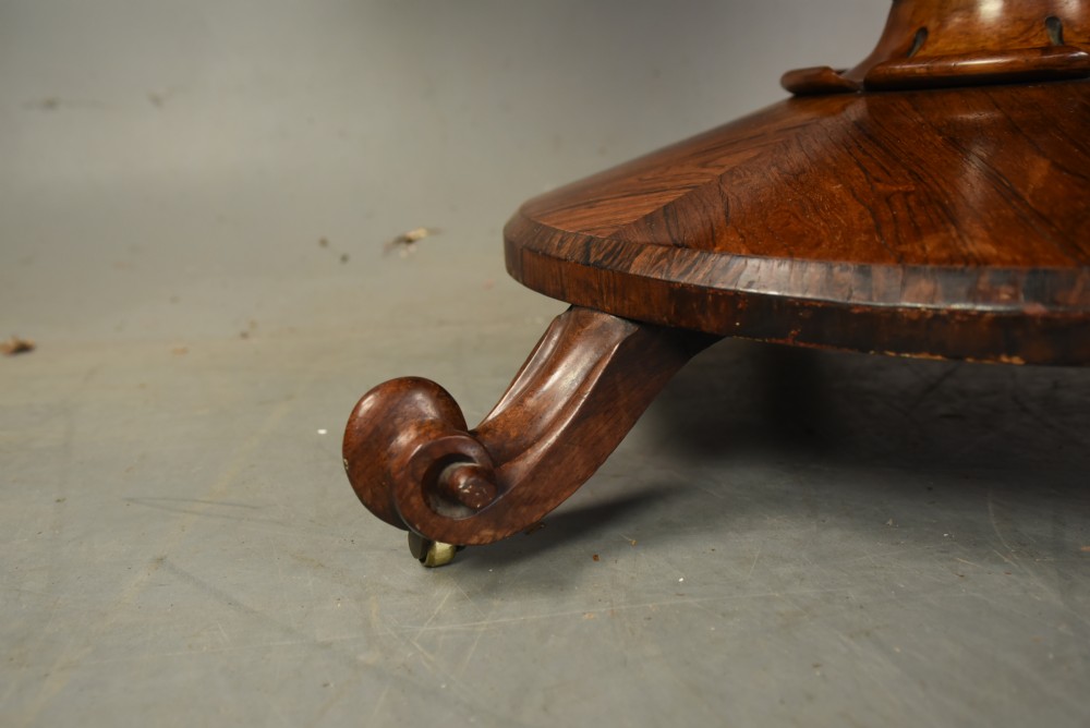 Regency rosewood round dining table  View VI